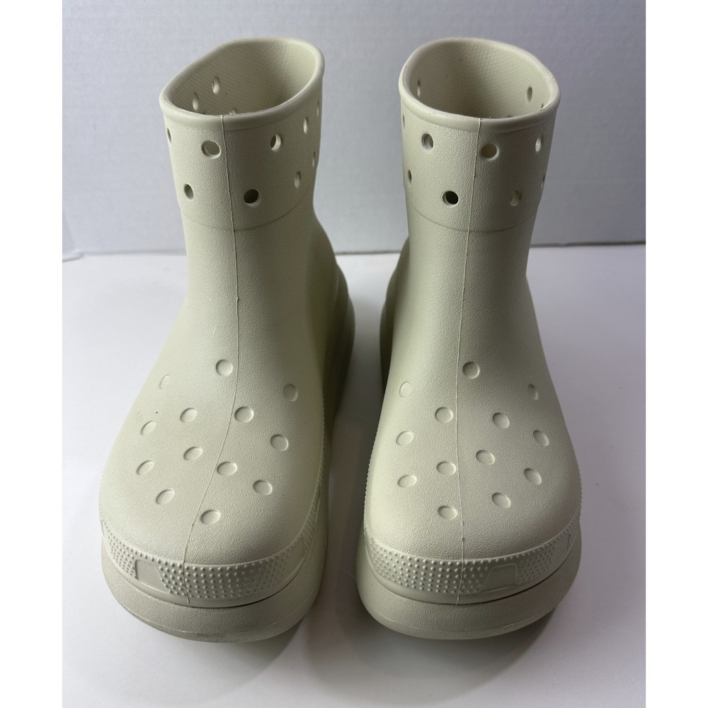 CROCS Classic Crush Rain Boots BONE Cream Mens Size 11 Waterproof Platform Shoes - Picture 2 of 13